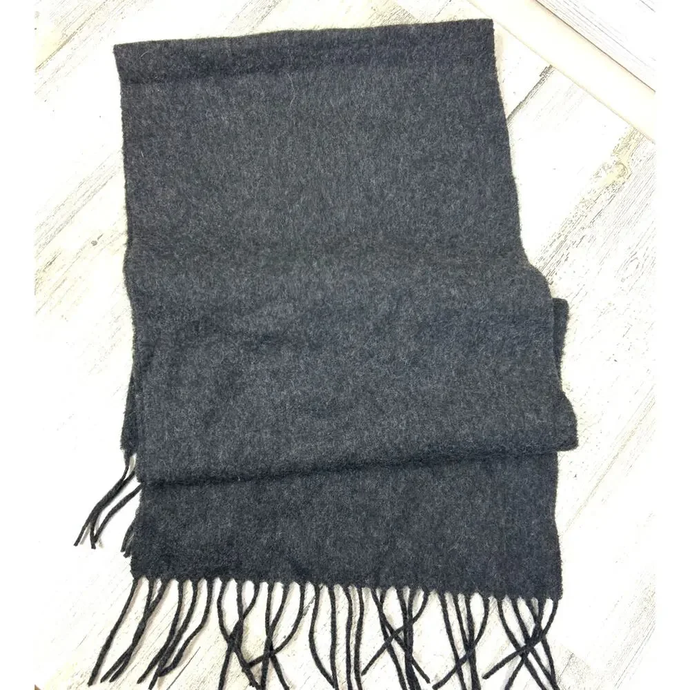 Geoffrey Beene Unisex Gray Ultra Soft 100% Cashmere Tassel Winter Scarf Gift